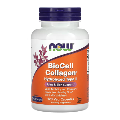 Colagen hidrolizat de tip 2 BioCell Collagen, 120 capsule, Now Foods -
