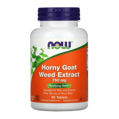 Extract de iarba-țapului, 750 mg, 90 comprimate, Now Foods -