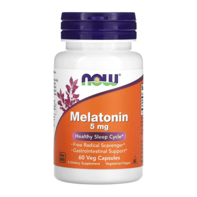 Melatonina Pura 5mg, 60 capsule, Now Foods -