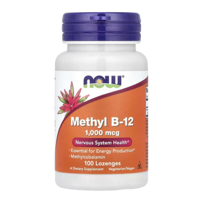 Methyl B-12 1000mcg, 100 tablete masticabile, Now Foods -
