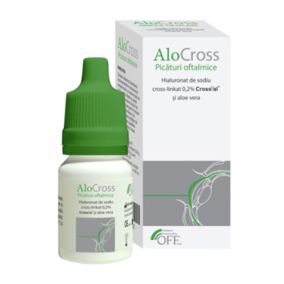 Solutie oftalmica lubrifianta AloCross, 8 ml, Offhealth S.P.A. -