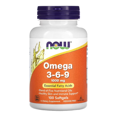 Omega 3-6-9, 1000 mg, 100 gelule moi, Now Foods -