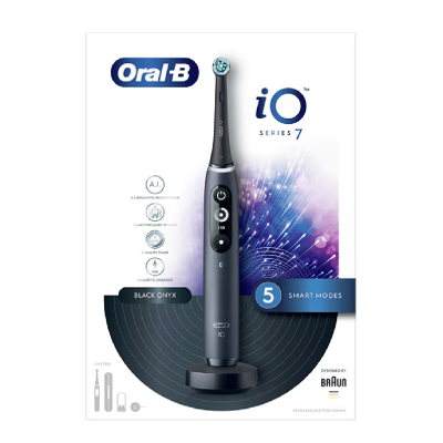 Periuta de dinti electrica iO7, Bluetooth, Curatare 3D, 5 programe, 1 capat, negru, ORAL-B -