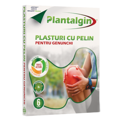 Plasturi cu Pelin pentru genunchi, Plantalgin, 6 bucati, Smart Touch -