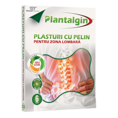 Plasturi cu Pelin lombari, Plantalgin, 6 bucati, Smart Touch -