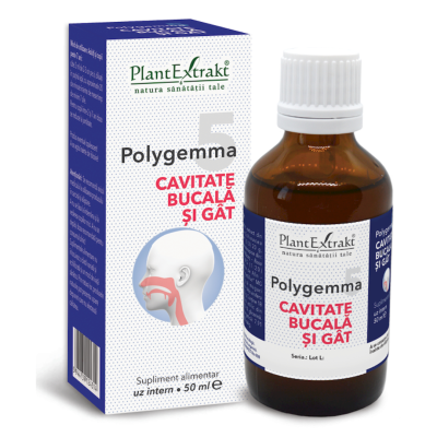 Polygemma 5, Cavitate bucala si Gat, 50 ml, Plant Extrakt -