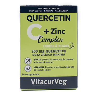 Quercetin C+Zn Complex, 60 comprimate, Pharmalife -