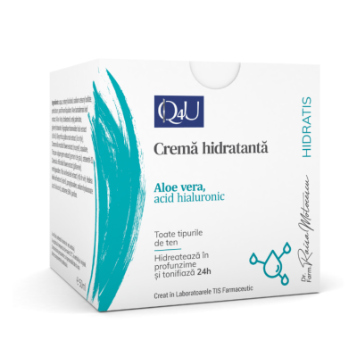Crema hidratanta cu Aloe Vera Hidratis Q4U, 50 ml, Tis Farmaceutic -