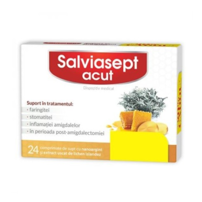 Salviasept Acut, 24 comprimate, Zdrovit -