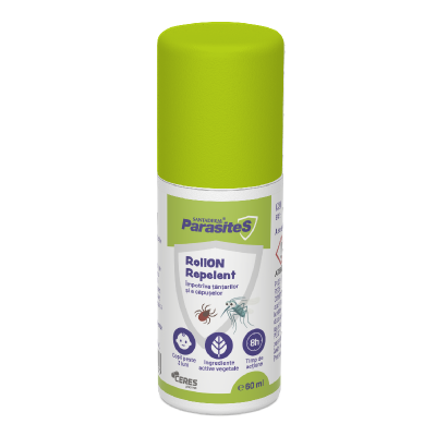 Roll on repelent impotriva tantarilor si capuselor Parasites Santaderm, 60 ml, Viva Pharma -