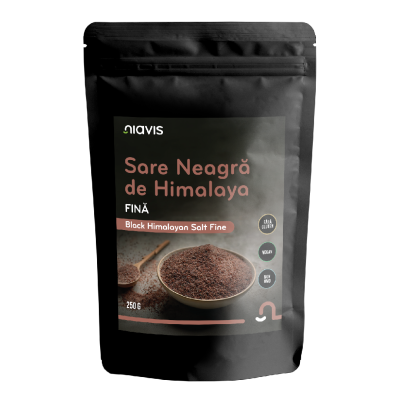 Sare neagra fina de Himalaya, 250g, Niavis -