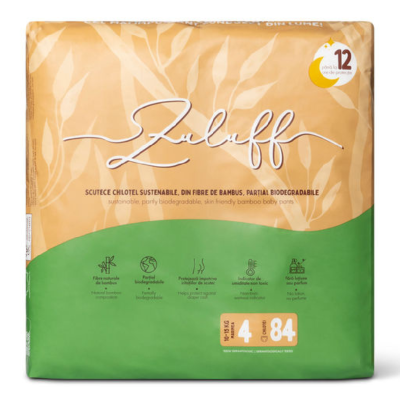 Scutece chilotei din bambus, marimea 4, 10-15kg, 84 bucati, Zuluff -