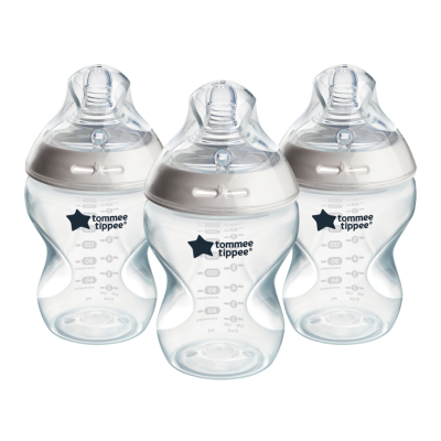 Set biberoane cu autosterilizare Natural Start, 0 luni+, 3 bucati*260 ml, Tommee Tippee -