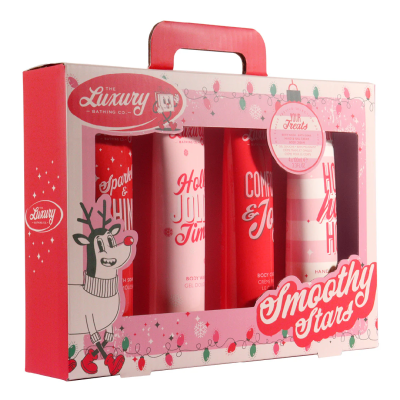 Set cadou Smoothy Stars, Candy Canes, 4 articole, The Luxury Bathing Company -