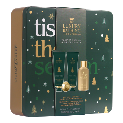 Set cadou Tis the Season, Toasted Praline & Sweet Vanilla, 4 articole, The Luxury Bathing Company -