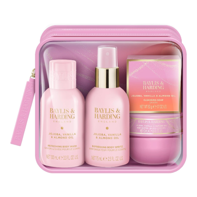Set de ingrijire Jojoba, Vanilla & Almond Oil, 4 piese, Baylis & Harding -