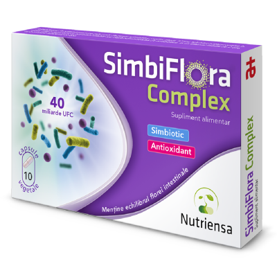 SimbiFlora Complex, 10 capsule vegetale, Antibiotice SA -