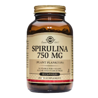 Spirulina, 750 mg, 80 capsule, Solgar -