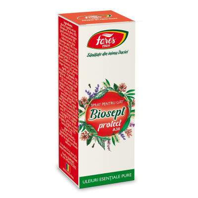 Spray pentru gat A30 Biosept, 20 ml, Fares -