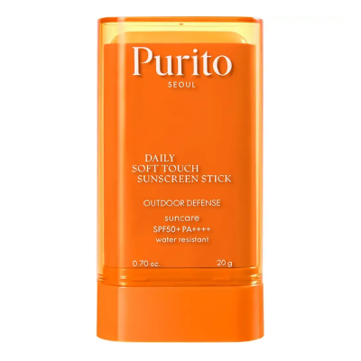 Stick pentru fata, SPF50+, Daily Soft Touch Sunscreen, 20 g, Purito -