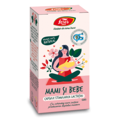 Stimularea lactatiei Mami si Bebe, 60 capsule, Fares -