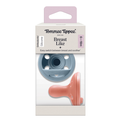Suzete silicon Breast Like, 6-18 luni, 2 bucati, teracota, Tommee Tippee -