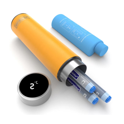 Termos portabil pentru insulina, capacitate 2-3 stilouri, Disoncare Odyssey Smart, Alpine Yellow -