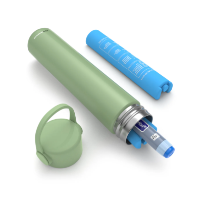 Termos portabil pentru insulina, capacitate 1 stilou, Kekhealth Disconcare Holidaym, Apple Green -