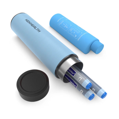 Termos portabil pentru insulina, capacitate 2-3 stilouri, Kekhealth Holiday, Gradient Blue -