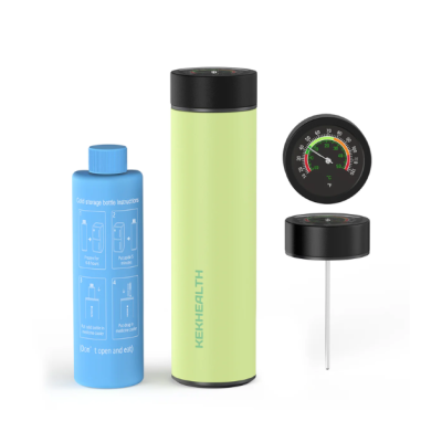 Termos portabil pentru insulina, capacitate 2-3 stilouri, Kekhealth Odyssey Smart Citron, Citron -