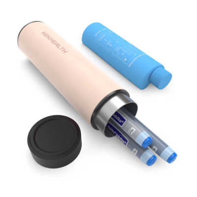 Termos portabil pentru insulina, capacitate 2-3 stilouri, Kekhealth Odyssey Compact, Pink -