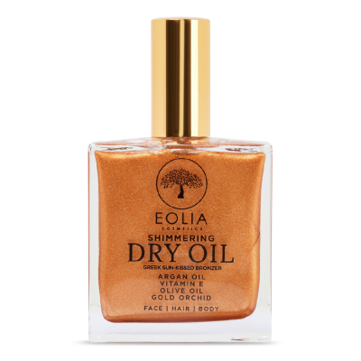 Ulei uscat cu sclipici, Gold Orhid, Greek Sun Kissed, 100 ml, Eolia -
