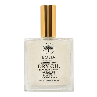 Ulei uscat cu sclipici, Platinum Drops, 100 ml, Eolia -