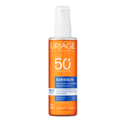 Ulei uscat cu protectie solara SPF50+ Bariesun, 200 ml, Uriage -