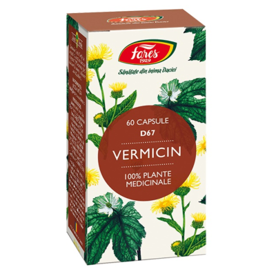 Vermicin D67, 60 capsule, Fares -