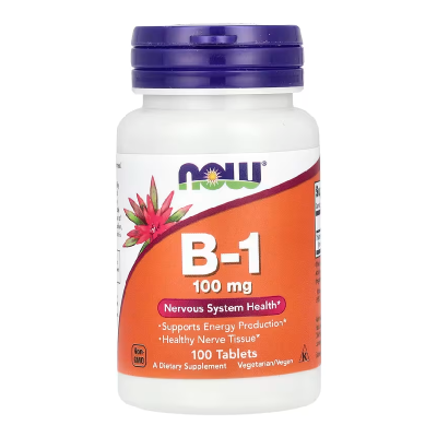 Vitamina B-1, 100 mg, 100 tablete, Now Foods -