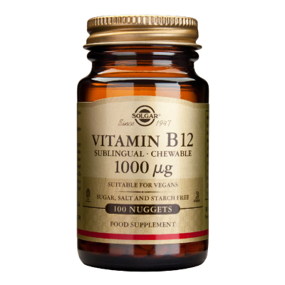 Vitamina B12, 1000µg sublingual, 100 tablete, Solgar -