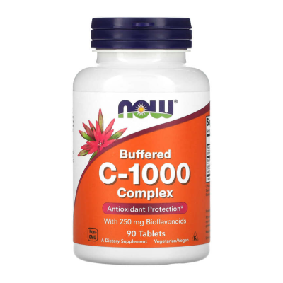 Vitamina C-1000 mg cu bioflavonoide 250 mg, 90 tablete, Now Foods -