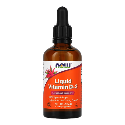 Vitamina D-3 Lichida, 100 IU/picatura, 59 ml, Now Foods -