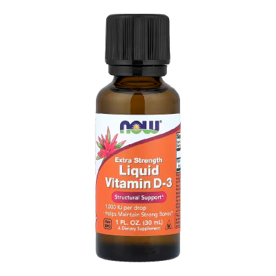 Vitamina D-3 Lichida Extra, 1000 UI/picatura, 30 ml, Now Foods -