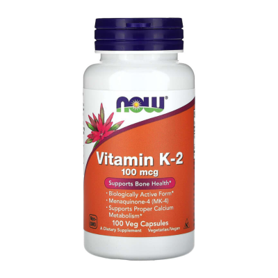 Vitamina K-2, 100 mcg, 100 capsule, Now Foods -
