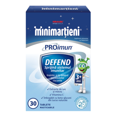 Minimartieni PROimun Defend 3+ ani, 30 tablete masticabile, Walmark -