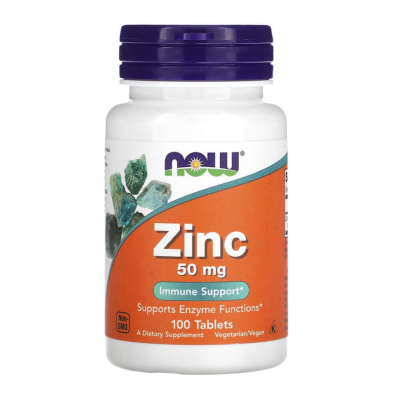 Zinc Gluconat, 50 mg, 100 tablete, Now Foods -